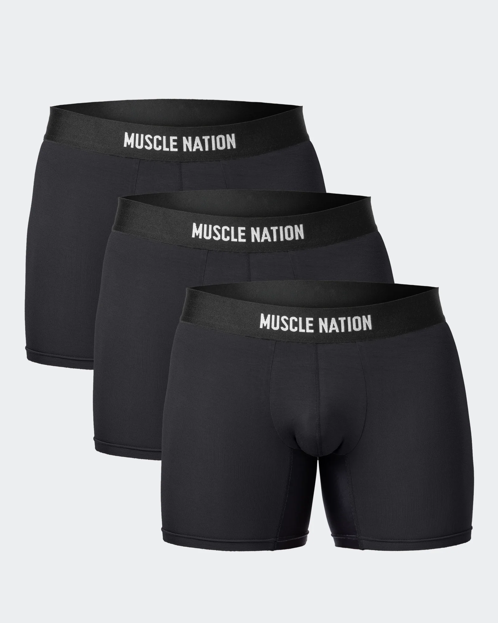 Mens Boxer Briefs - 3Pack - Black