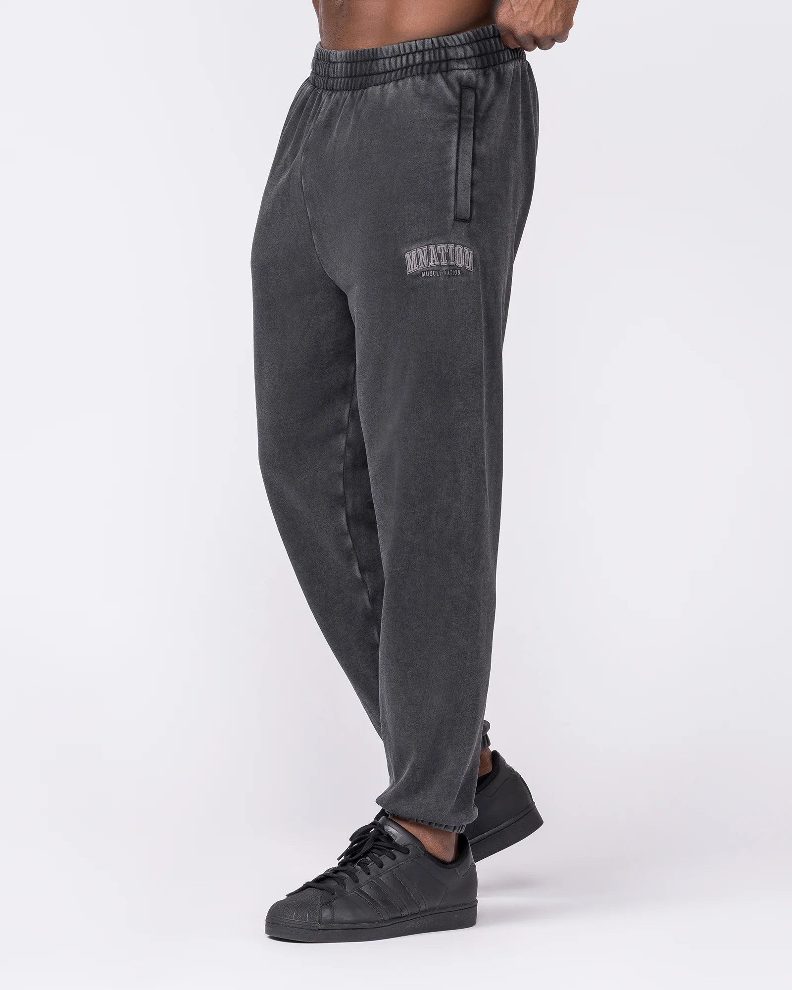 Worldclass Vintage Trackies - Washed Black